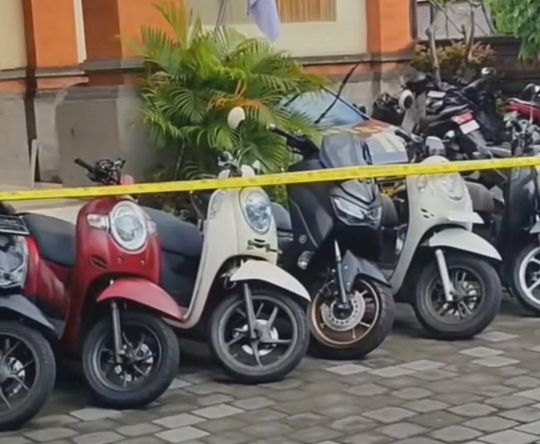 Polsek Denpasar Selatan Tangkap Residivis dengan 10 Motor Curian